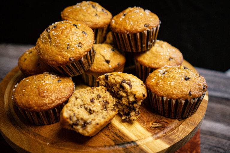 Sourdough Oatmeal Chocolate Chip Muffins
